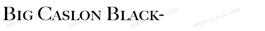 Big Caslon Black字体转换